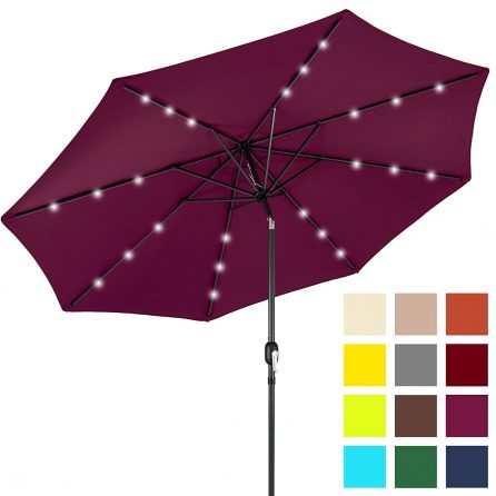 Best Choice Products 10ft Solar LED Lighted Patio Umbrella
