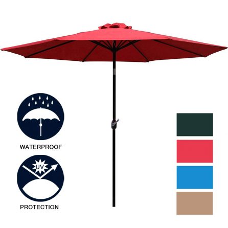 Sunnyglade 9' Patio Umbrella Outdoor Table Umbrella